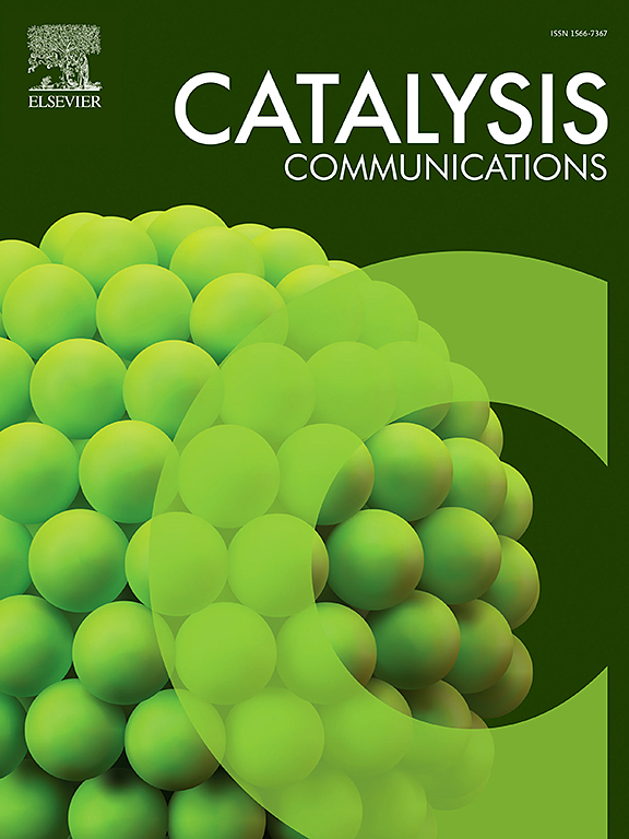 Go to journal home page - Catalysis Communications